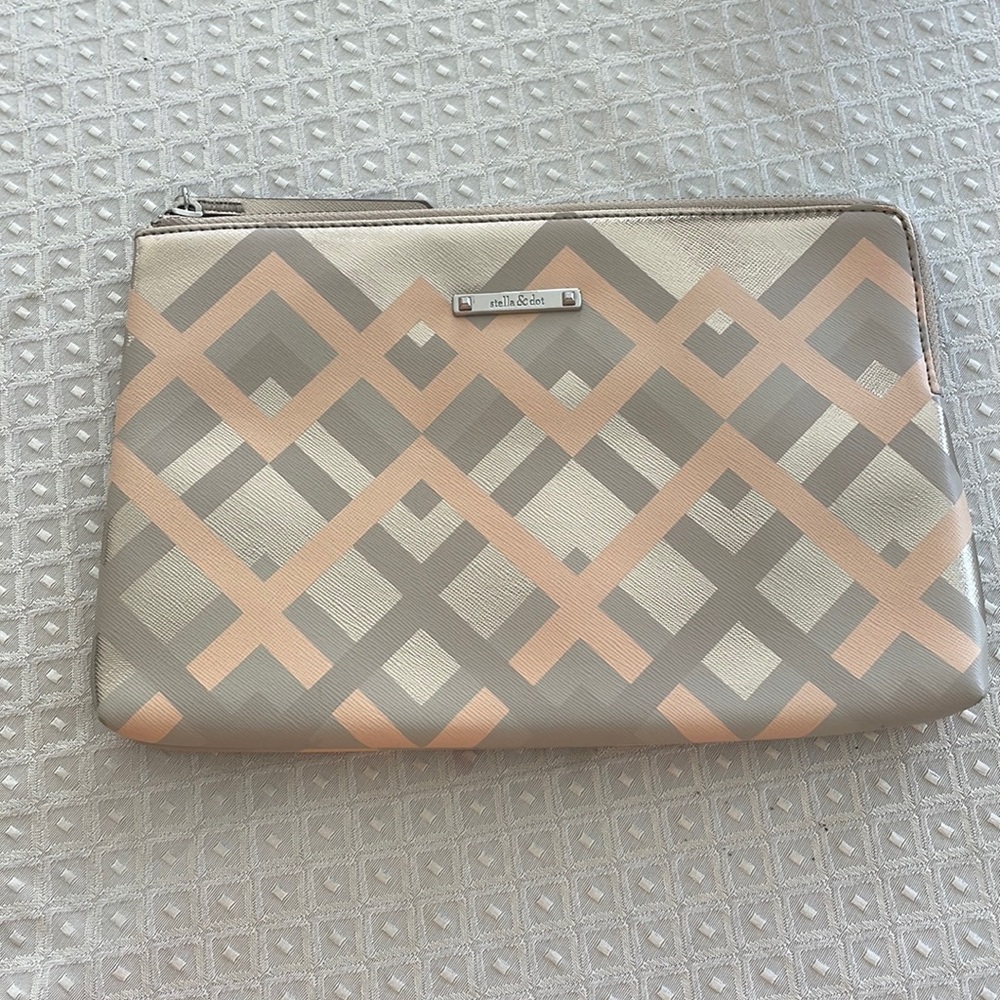 Chevron metallic purse